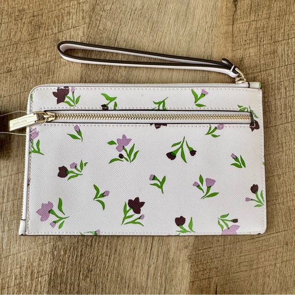Kate Spade Staci Grateful Floral Ditsy Medium L-Zip Wristlet NWT - Picture 5 of 11